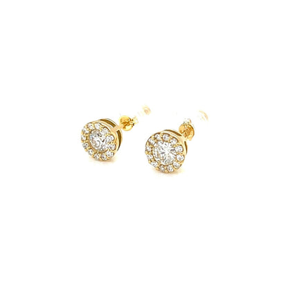 Halo Earrings 0.3/0.12ct - JMW Jewelry Wholesale