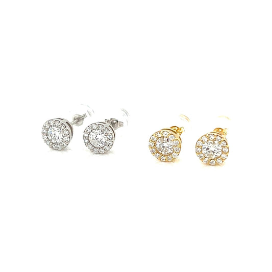 Halo Earrings 0.3/0.12ct - JMW Jewelry Wholesale
