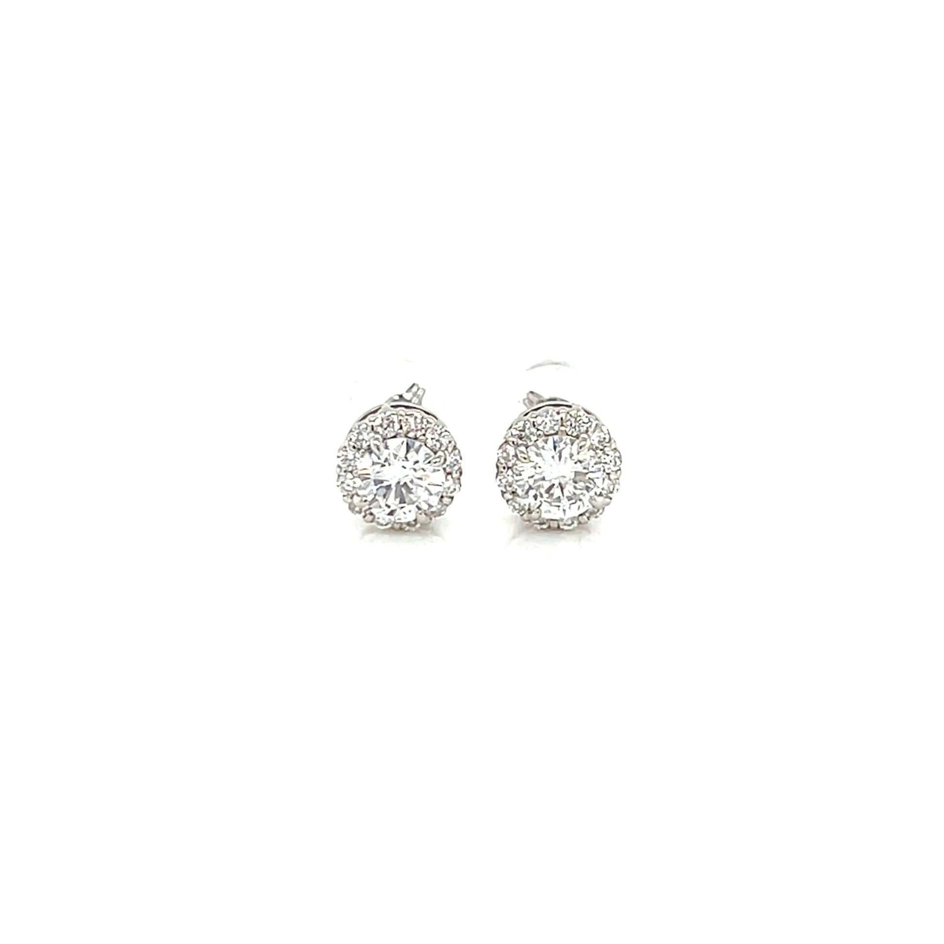 Halo Earrings 0.7/0.24ct - JMW Jewelry Wholesale