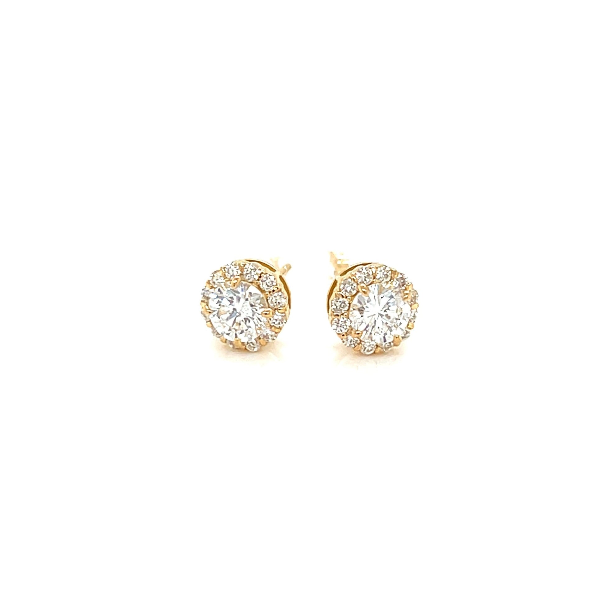 Halo Earrings 0.7/0.24ct - JMW Jewelry Wholesale