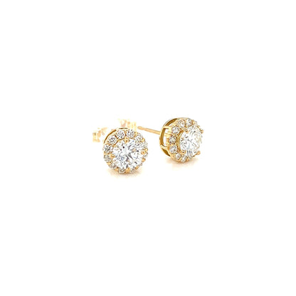 Halo Earrings 0.7/0.24ct - JMW Jewelry Wholesale