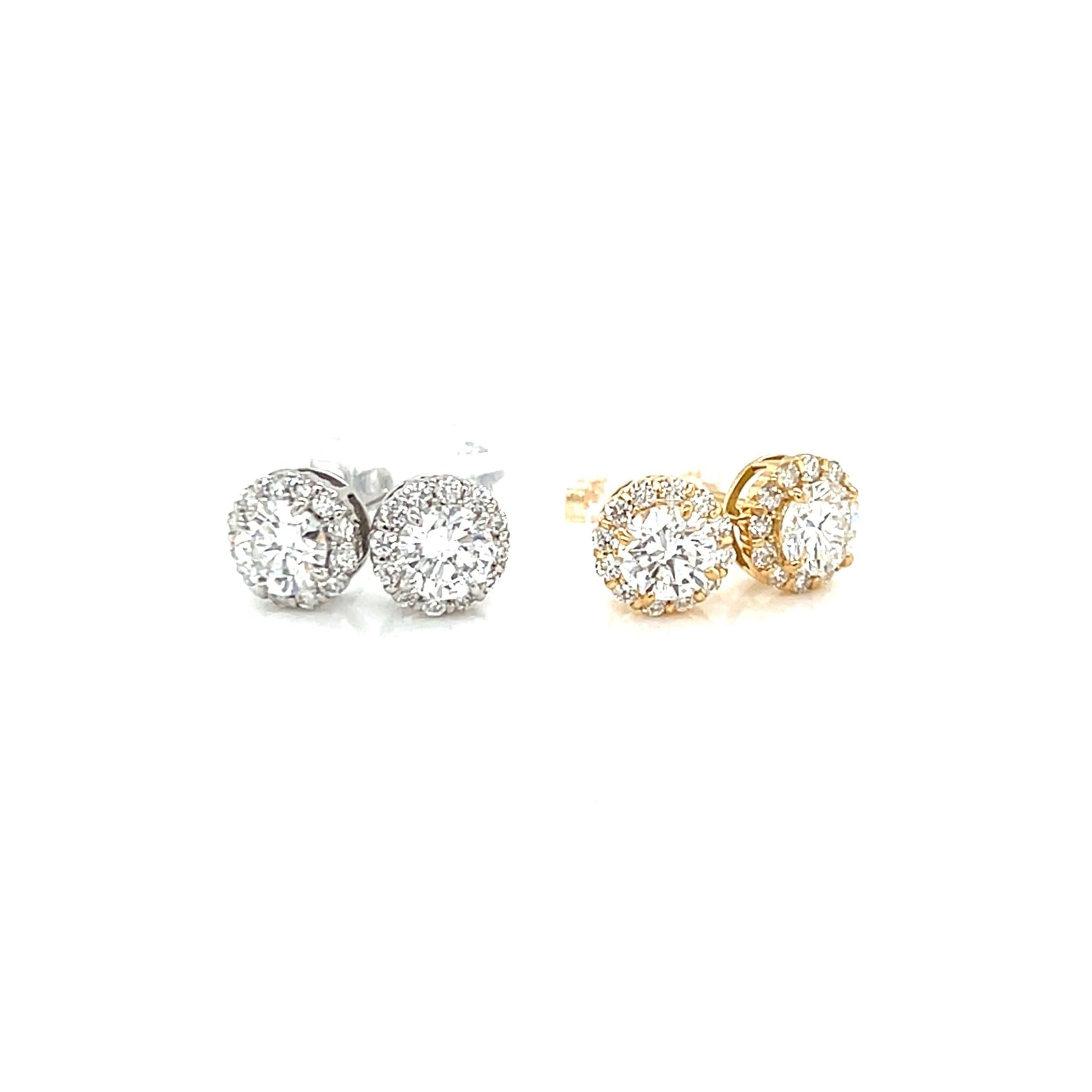 Halo Earrings 0.7/0.24ct - JMW Jewelry Wholesale