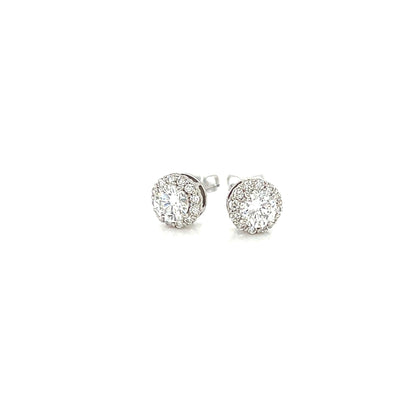 Halo Earrings 0.7/0.24ct - JMW Jewelry Wholesale