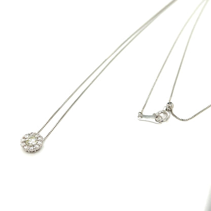 Halo Flower Necklace 0.18/0.15ct - JMW Jewelry Wholesale