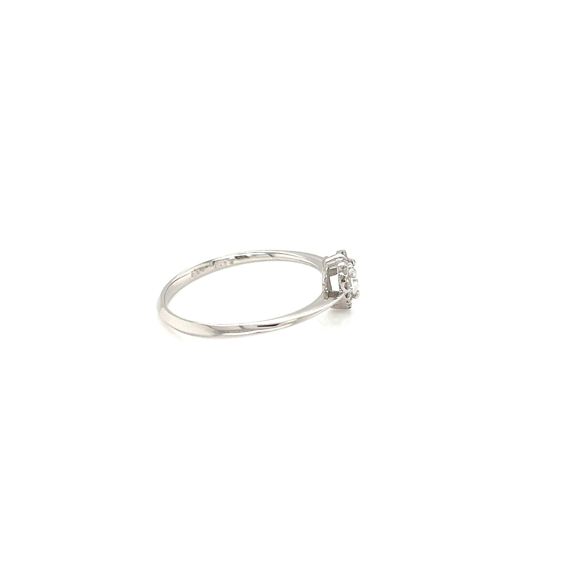 Halo Heart Ring 0.14/0.07ct - JMW Jewelry Wholesale