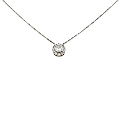 Halo Necklace 0.3/0.12ct - JMW Jewelry Wholesale