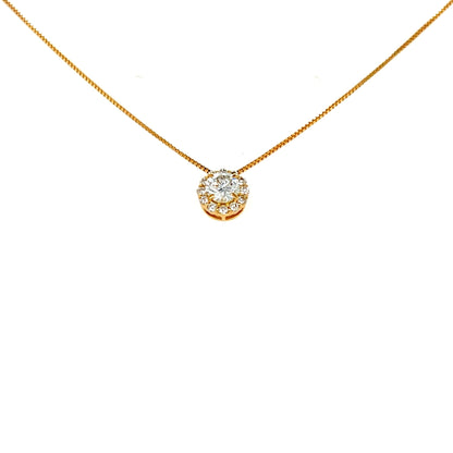 Halo Necklace 0.3/0.12ct - JMW Jewelry Wholesale