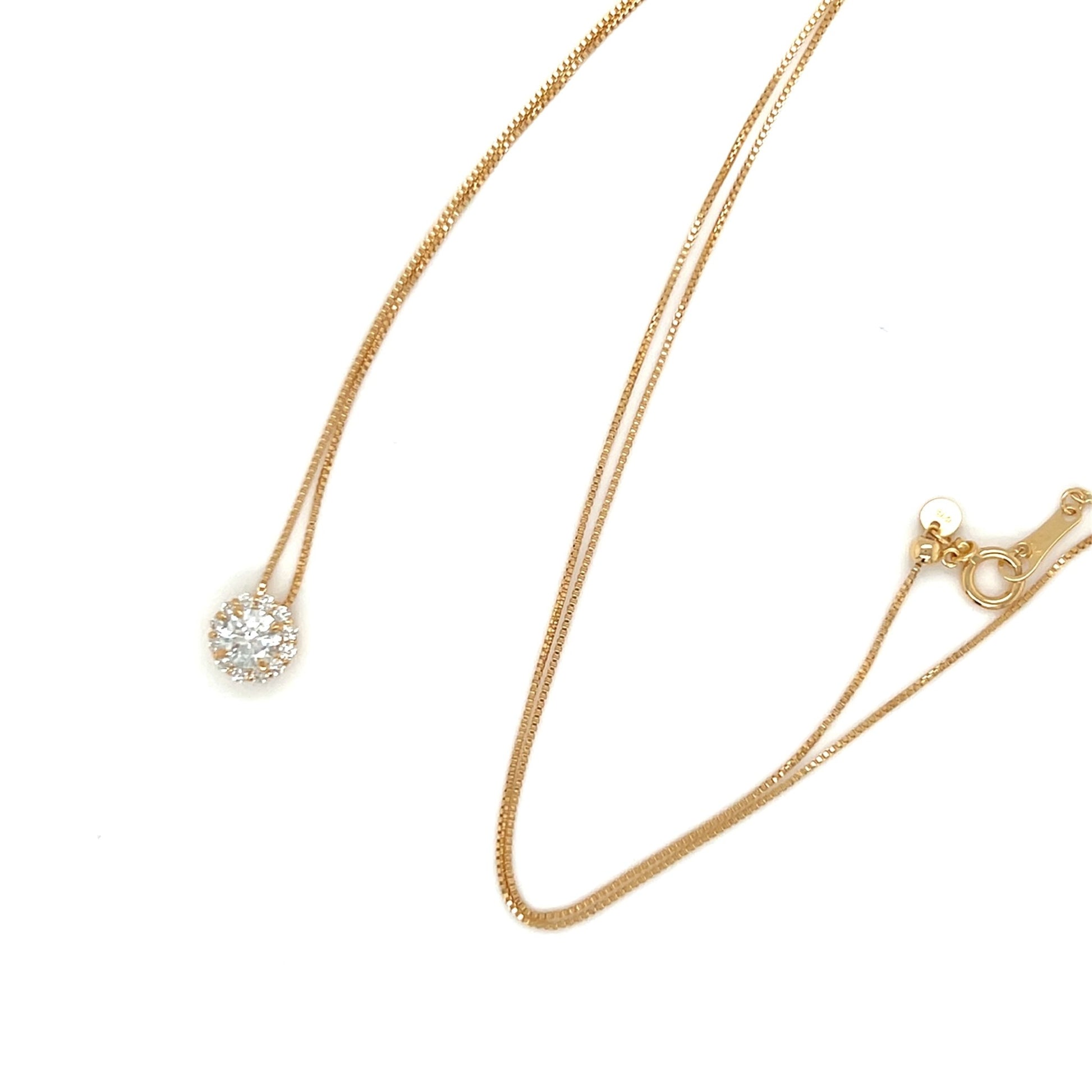 Halo Necklace 0.3/0.12ct - JMW Jewelry Wholesale