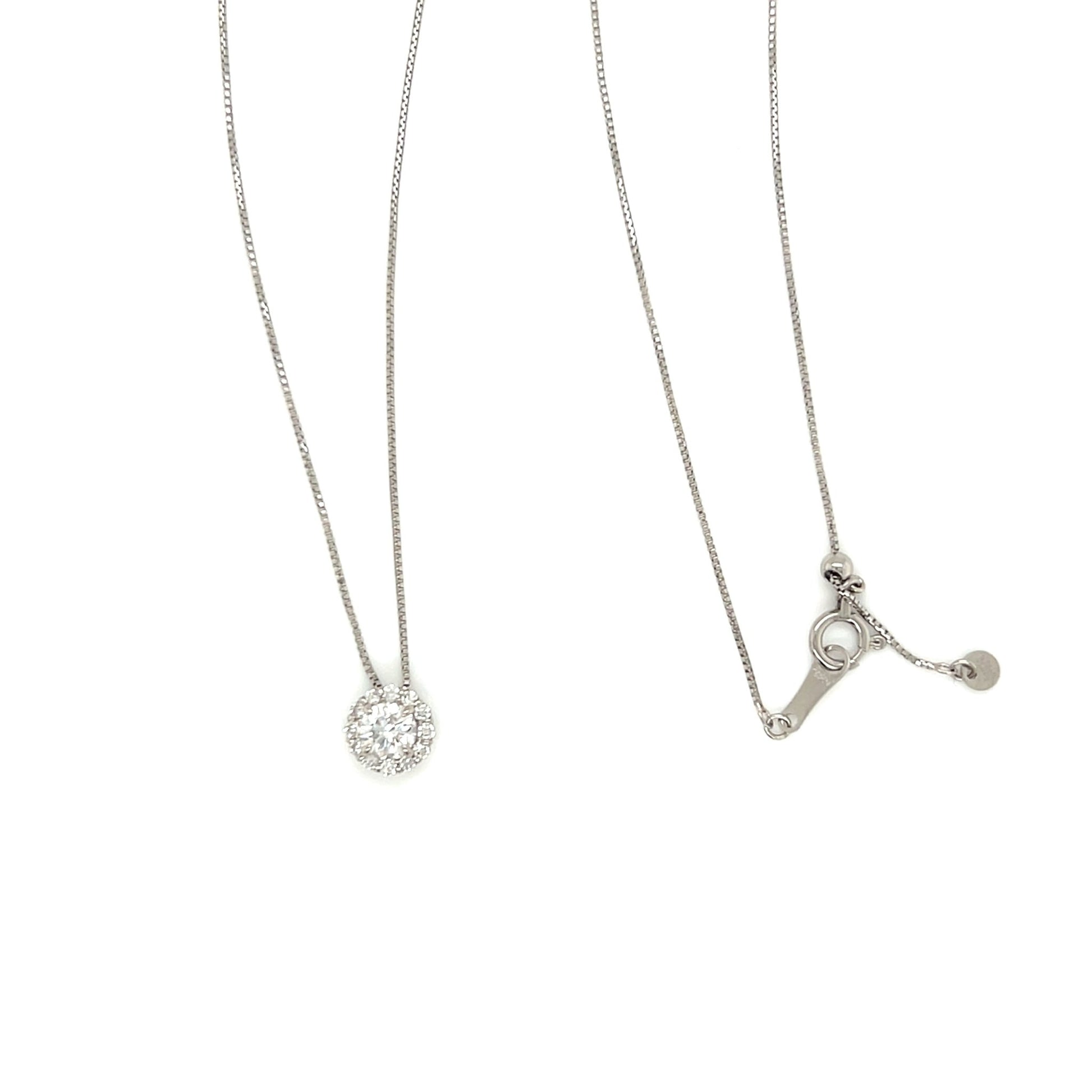 Halo Necklace 0.3/0.12ct - JMW Jewelry Wholesale