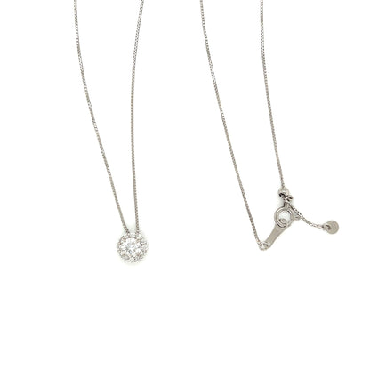 Halo Necklace 0.3/0.12ct - JMW Jewelry Wholesale