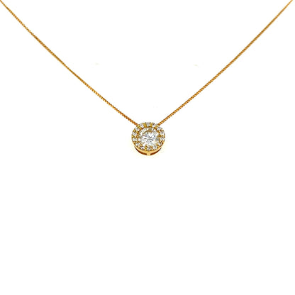 Halo Necklace 0.5/0.1ct - JMW Jewelry Wholesale