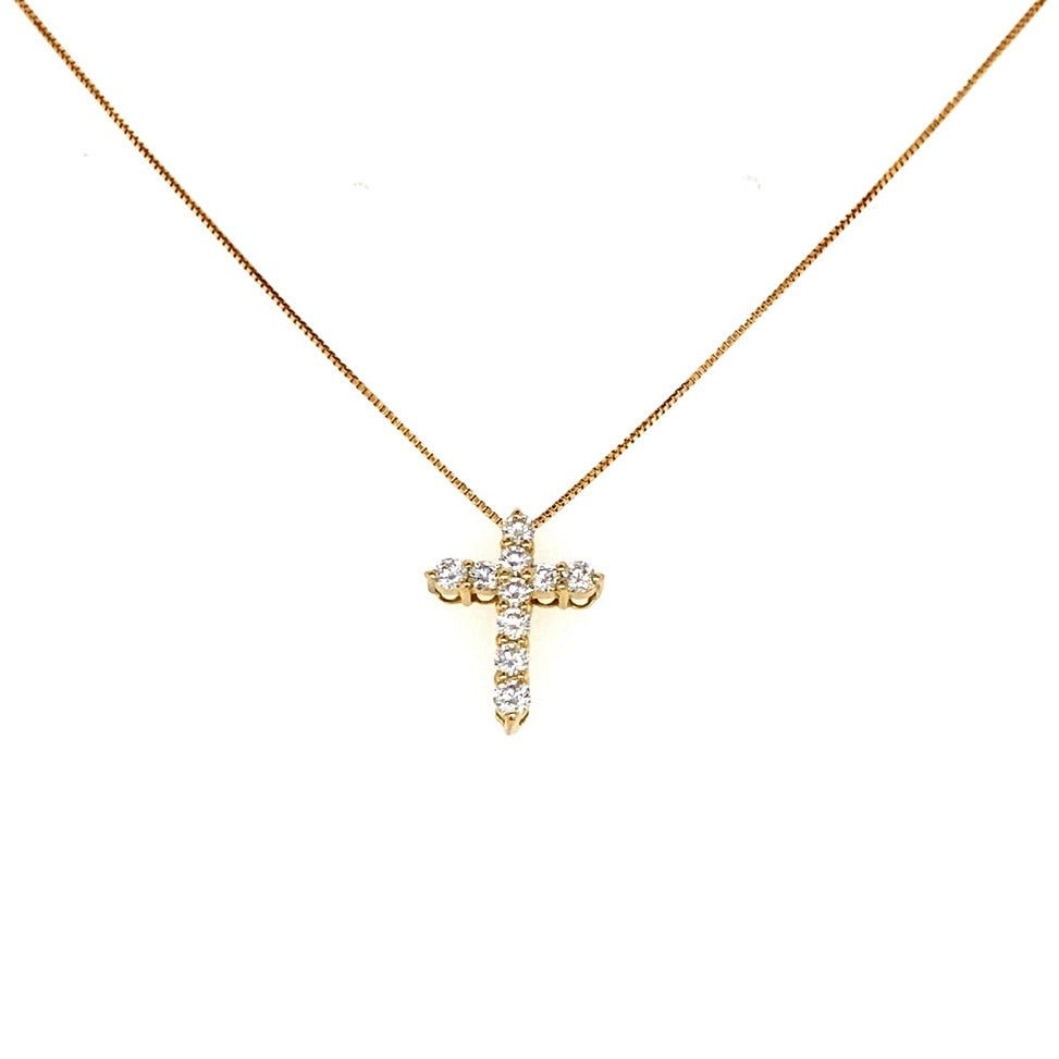 HC 10 Dia Cross Necklace 0.3ct - JMW Jewelry Wholesale