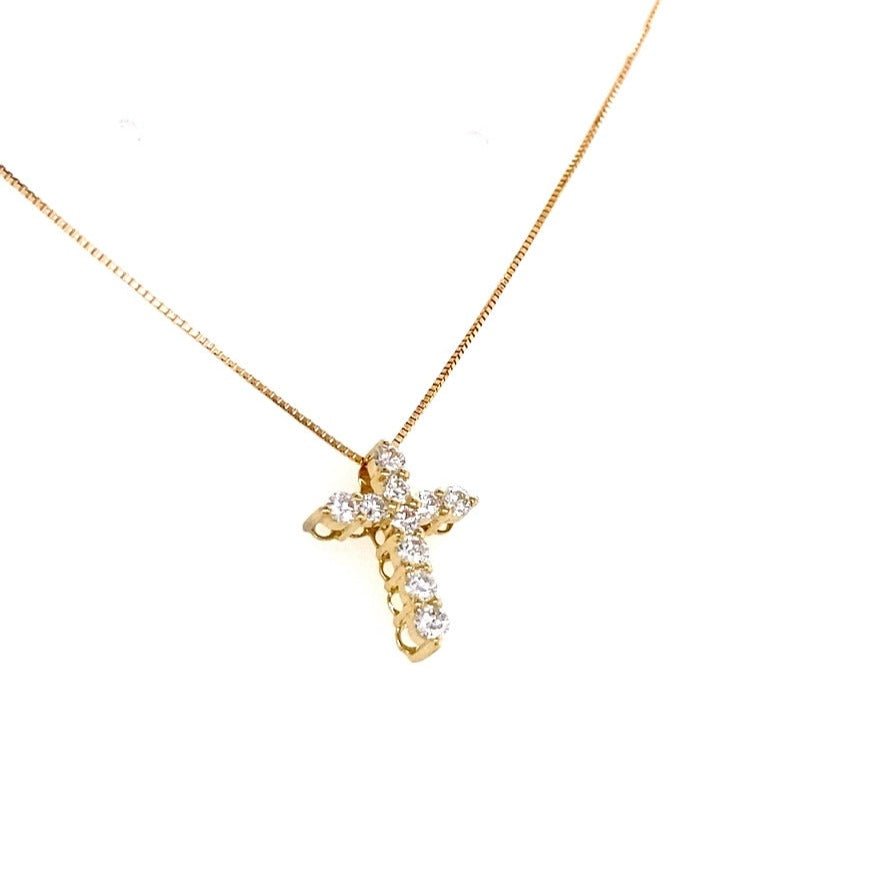 HC 10 Dia Cross Necklace 0.3ct - JMW Jewelry Wholesale