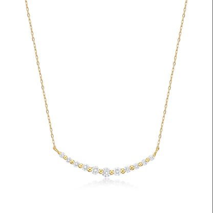 HC 11Dia Smile Necklace 0.3ct - Belgium Diamond - JMW Jewelry Wholesale