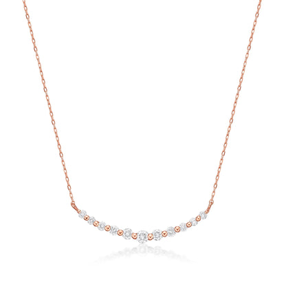 HC 11Dia Smile Necklace 0.3ct - Belgium Diamond - JMW Jewelry Wholesale