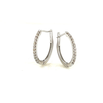 HC 12 Dia Hoop Earrings L 0.3ct - JMW Jewelry Wholesale