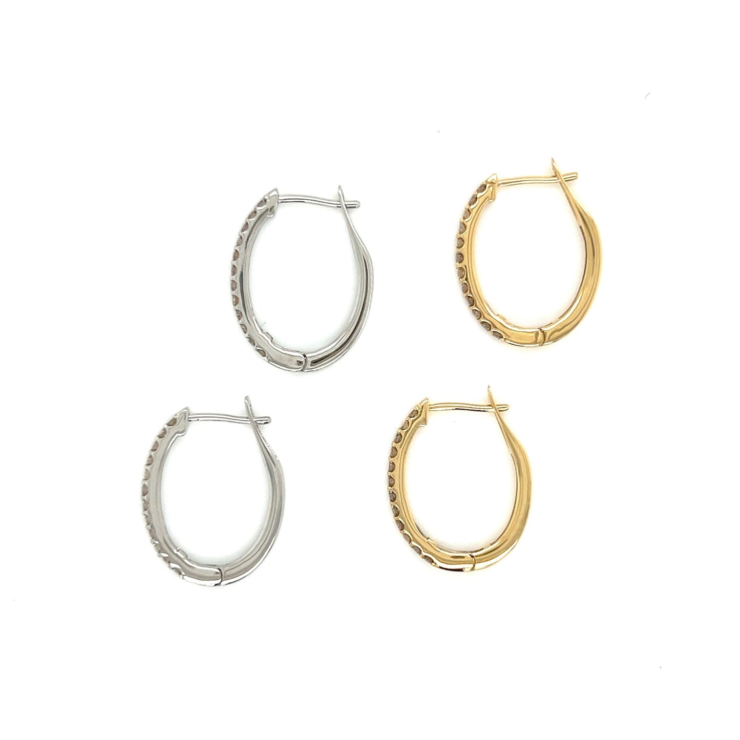 HC 12 Dia Hoop Earrings L 0.3ct - JMW Jewelry Wholesale