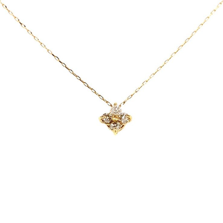 HC 4 Petal Flower Necklace 0.3ct - JMW Jewelry Wholesale