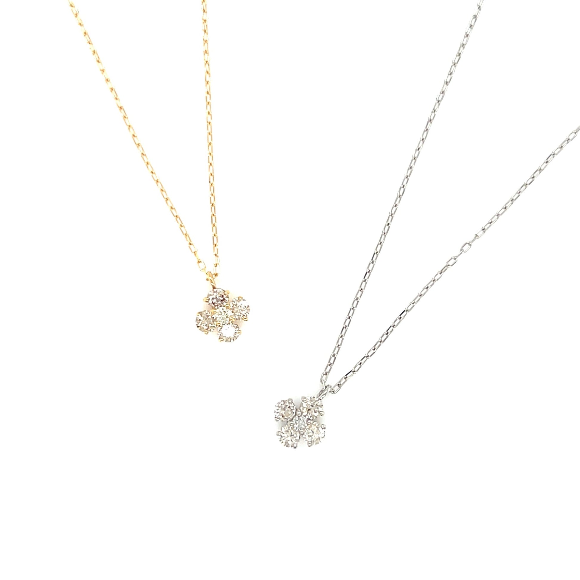 HC 5 Dia Cross Flower Necklace 0.3ct - JMW Jewelry Wholesale