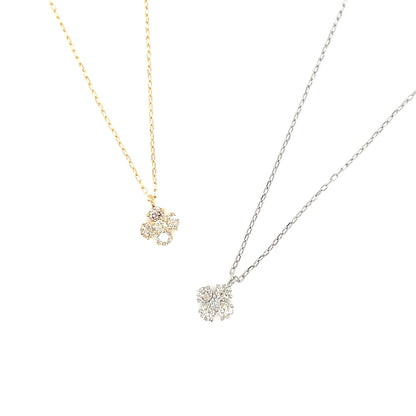 HC 5 Dia Cross Flower Necklace 0.3ct - JMW Jewelry Wholesale