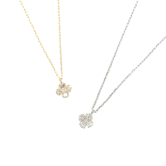 HC 5 Dia Cross Flower Necklace 0.3ct - JMW Jewelry Wholesale