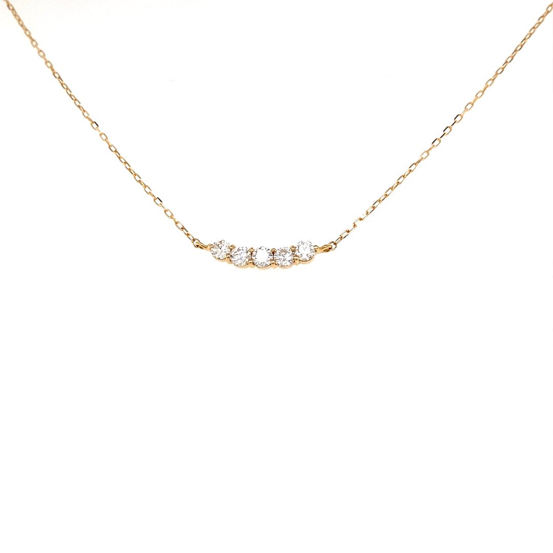 HC 5 Dia Smile Necklace 0.2ct - JMW Jewelry Wholesale