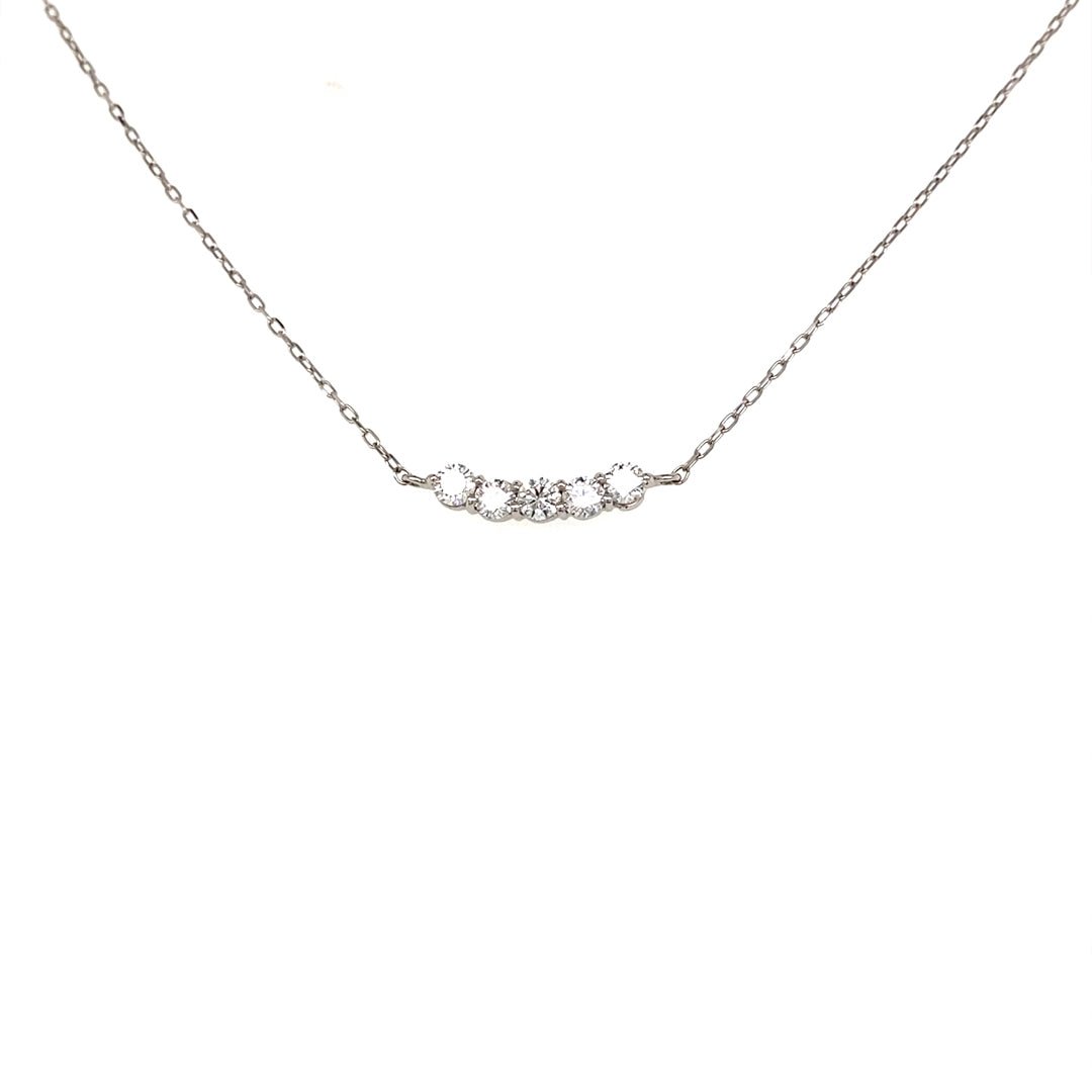 HC 5 Dia Smile Necklace 0.2ct - JMW Jewelry Wholesale