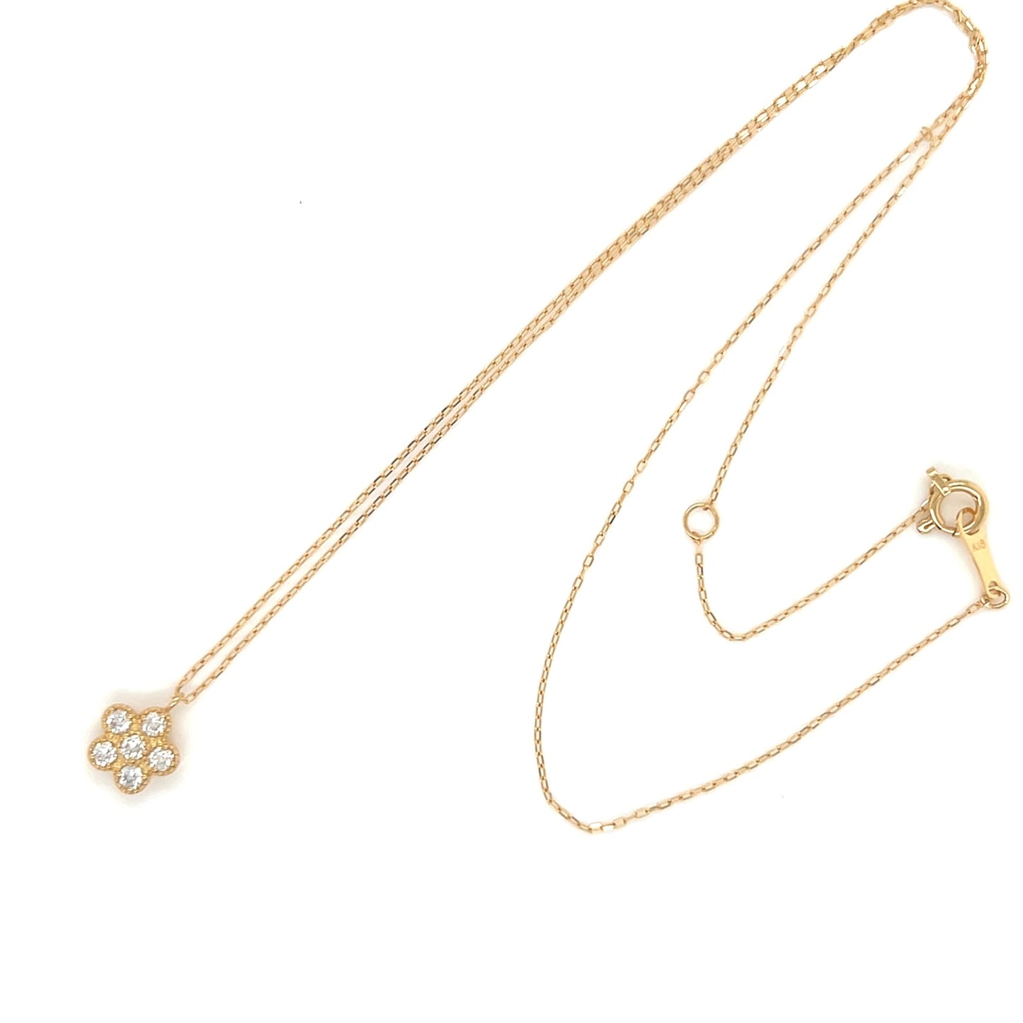 HC 5 Petals Flower Necklace 0.18ct - JMW Jewelry Wholesale