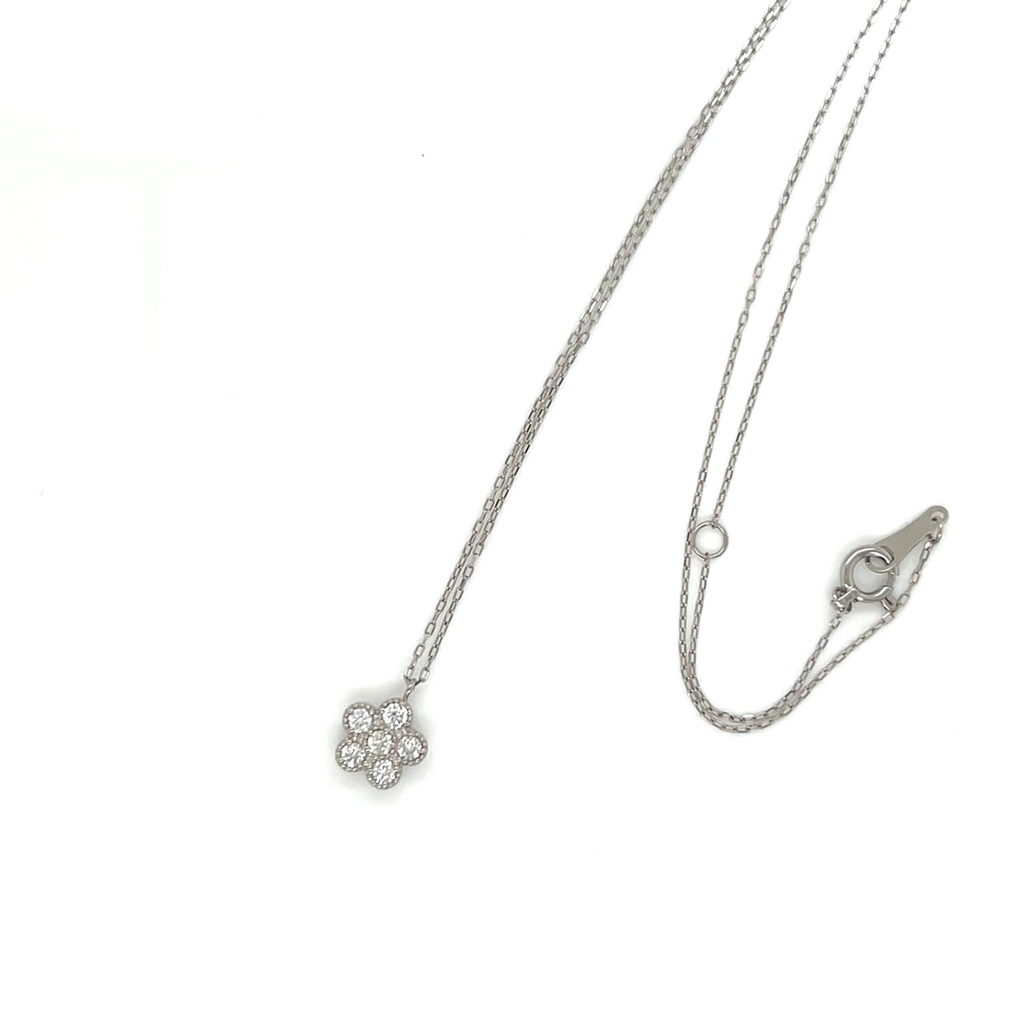 HC 5 Petals Flower Necklace 0.18ct - JMW Jewelry Wholesale