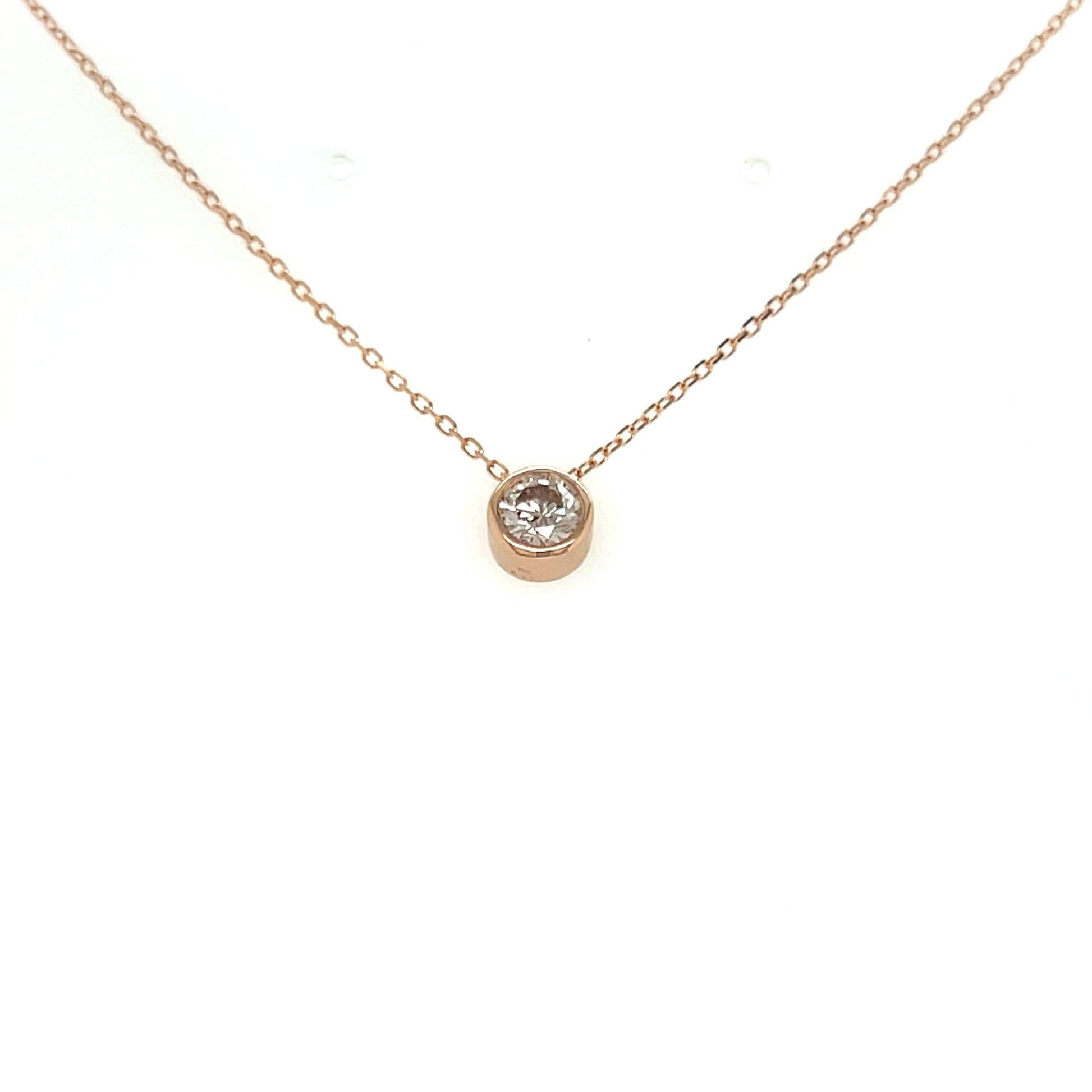 HC Bezel Necklace 0.4ct - JMW Jewelry Wholesale