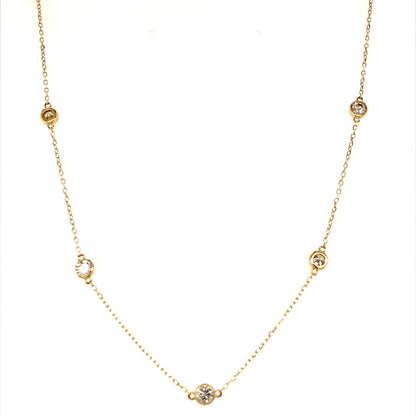 HC Bubble Station Necklace 1ct - JMW Jewelry Wholesale