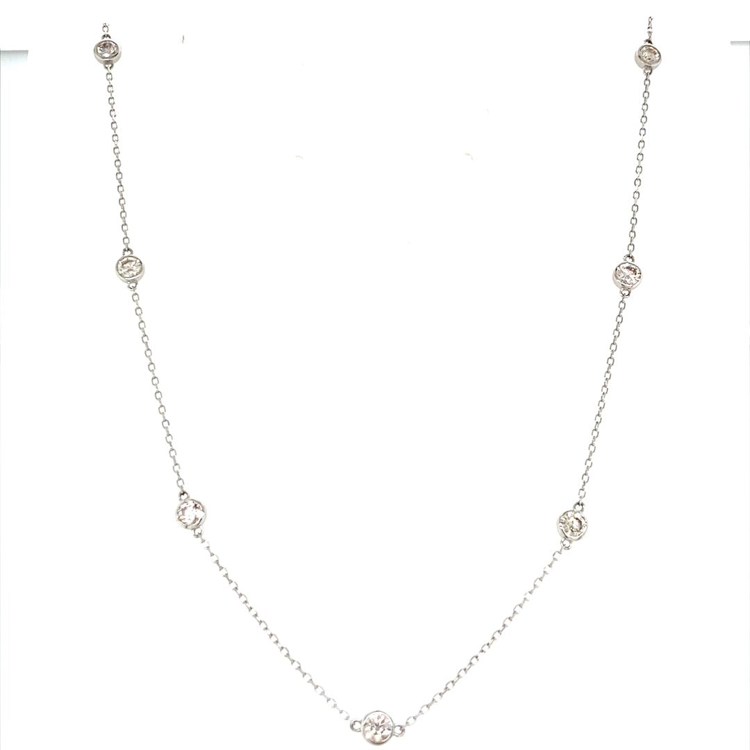 HC Bubble Station Necklace 1ct - JMW Jewelry Wholesale