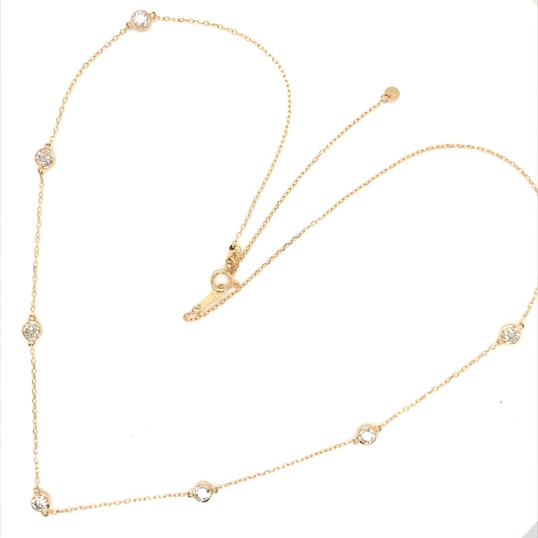 HC Bubble Station Necklace 1ct - JMW Jewelry Wholesale