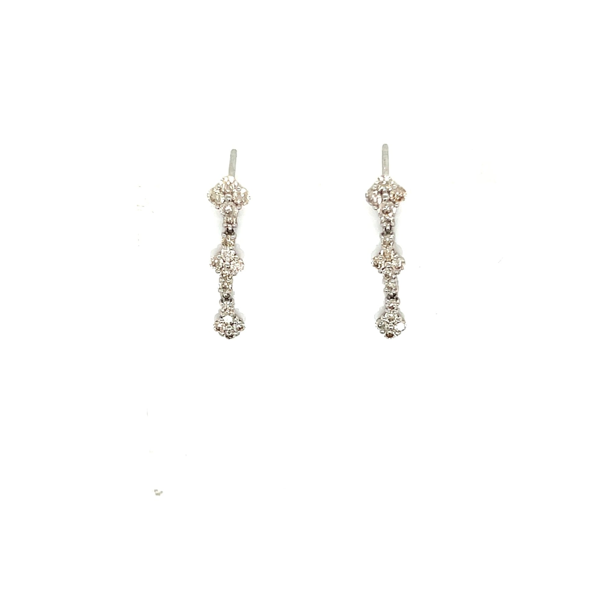 HC Dangle Clover Earrings 0.4ct - JMW Jewelry Wholesale