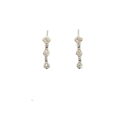 HC Dangle Clover Earrings 0.4ct - JMW Jewelry Wholesale