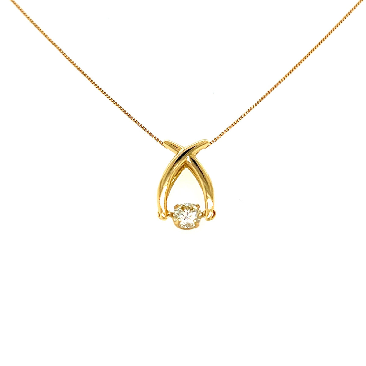 HC DS Cross Bridge Necklace 0.1ct - JMW Jewelry Wholesale