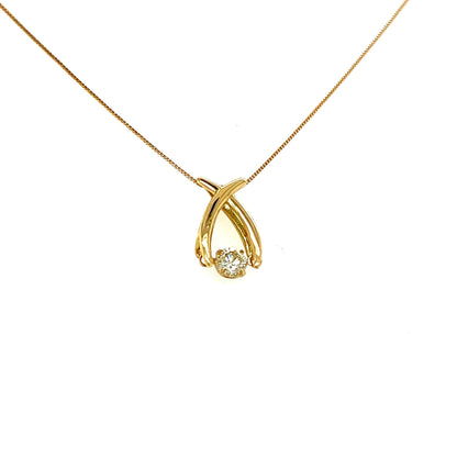 HC DS Cross Bridge Necklace 0.1ct - JMW Jewelry Wholesale