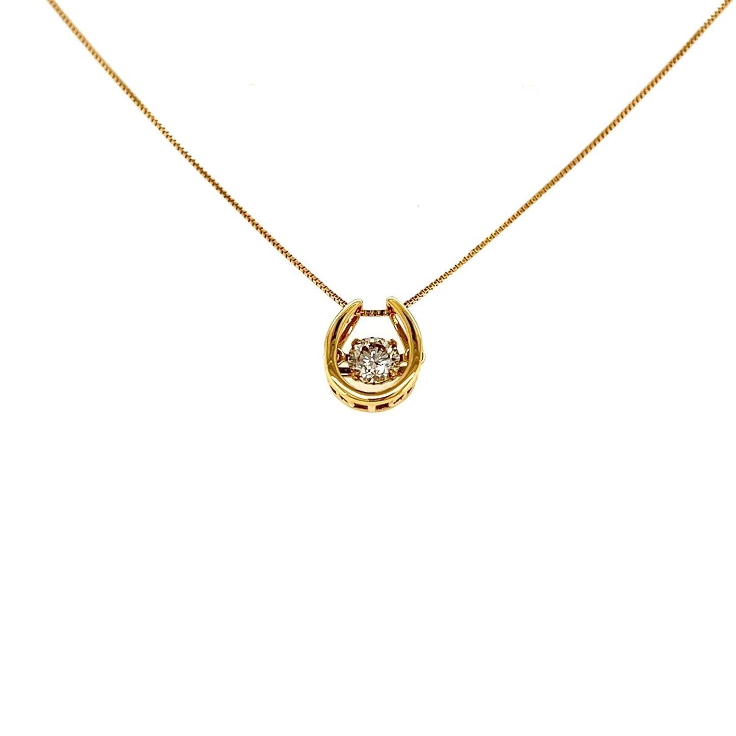 HC DS Horseshoe Necklace 0.3ct - JMW Jewelry Wholesale
