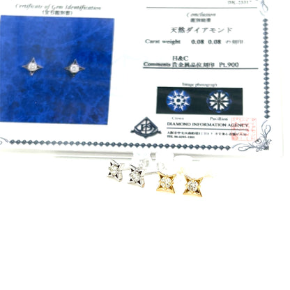 HC Four Pointed Star Earrings 0.16ct - JMW Jewelry Wholesale