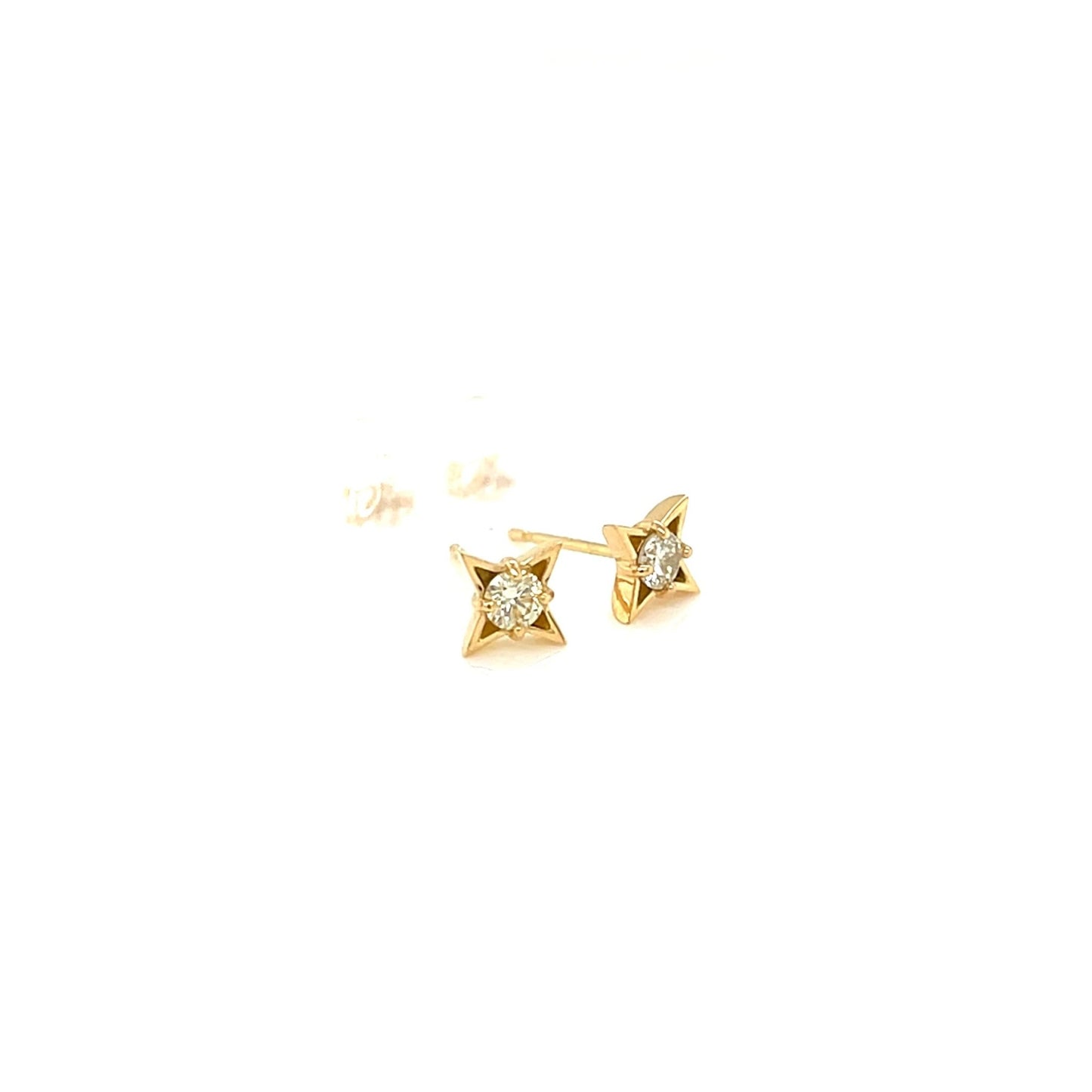 HC Four Pointed Star Earrings 0.16ct - JMW Jewelry Wholesale