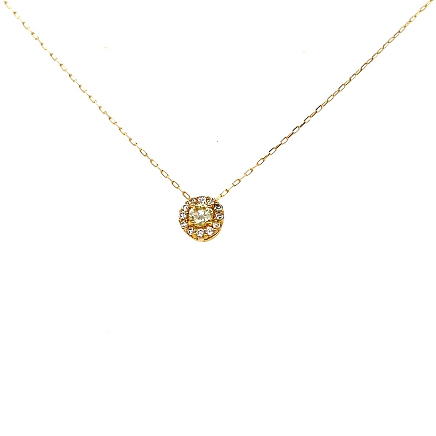 HC Halo Necklace 0.09/0.06ct - JMW Jewelry Wholesale