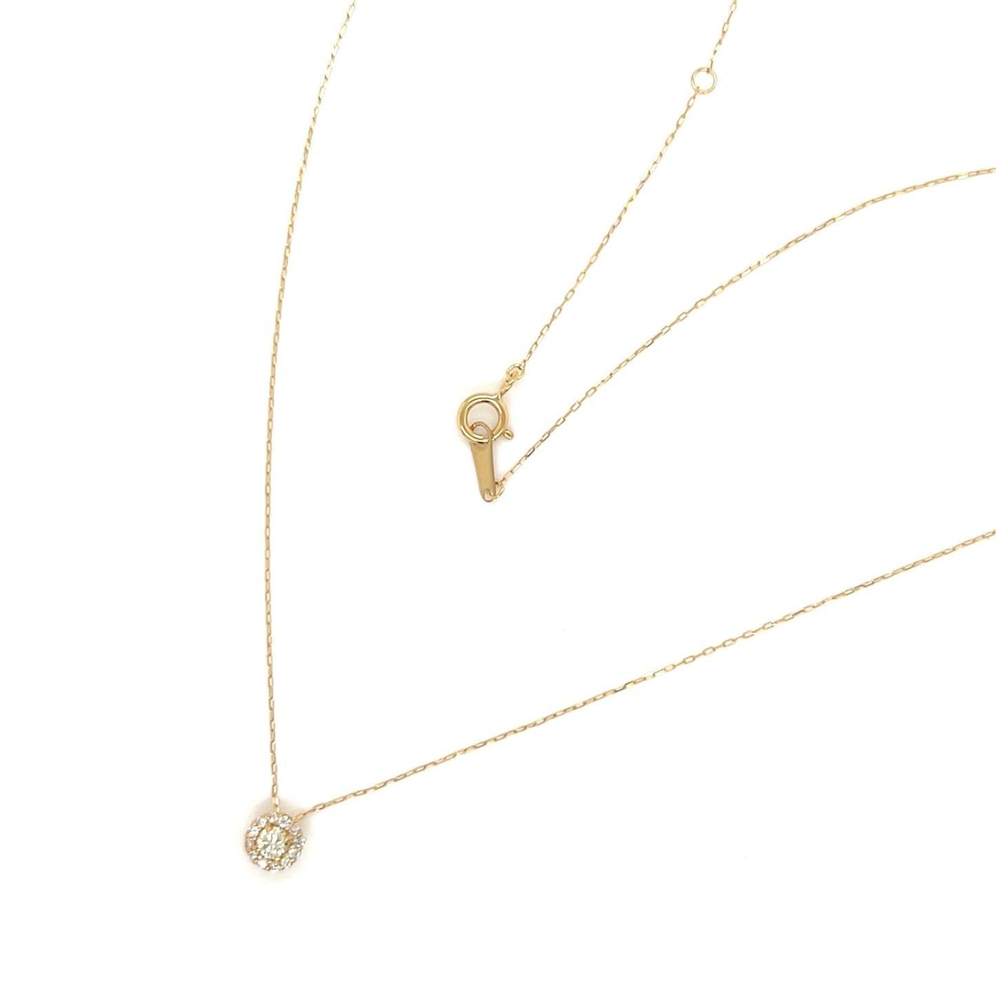 HC Halo Necklace 0.09/0.06ct - JMW Jewelry Wholesale