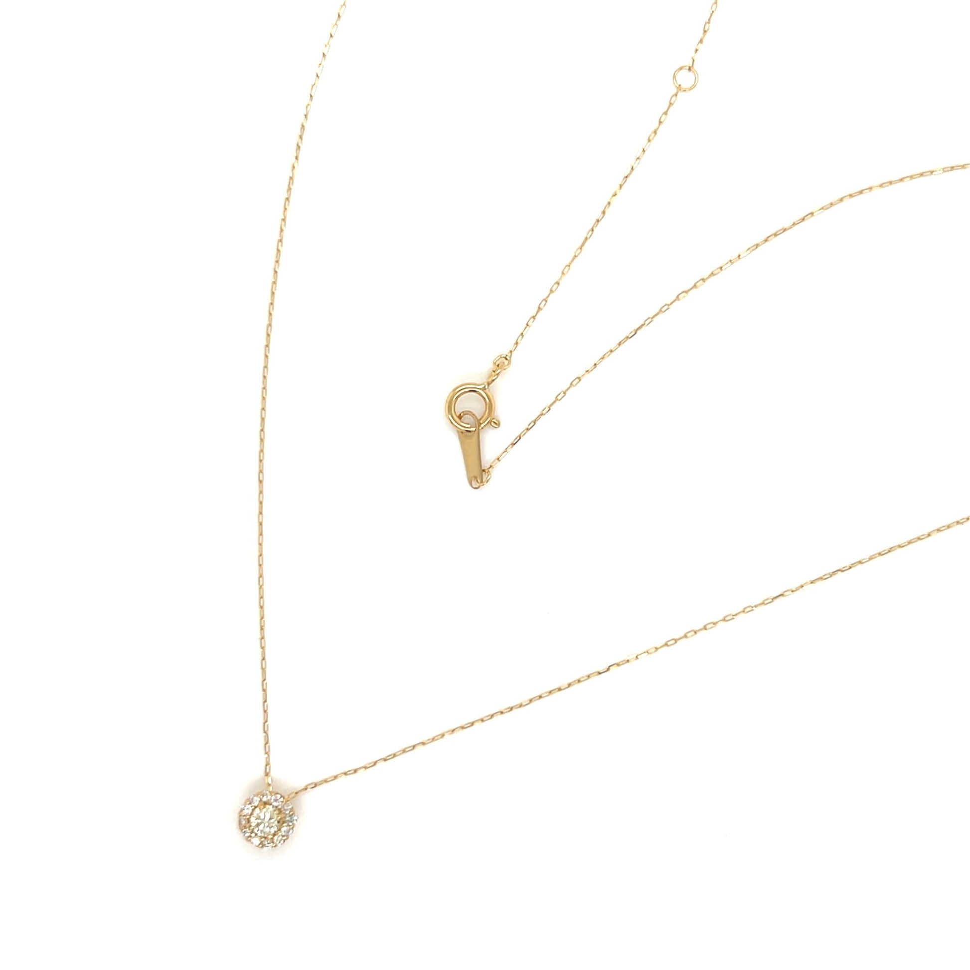 HC Halo Necklace 0.09/0.06ct - JMW Jewelry Wholesale