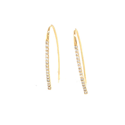 HC Long Dia Earwire 0.3ct - JMW Jewelry Wholesale