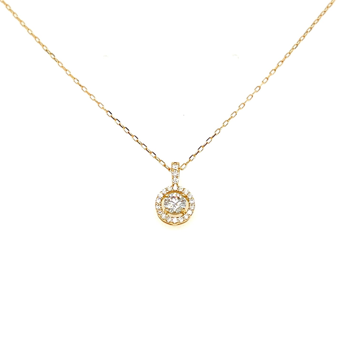 HC Round Pendant Necklace 0.23/0.1ct - JMW Jewelry Wholesale
