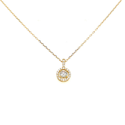 HC Round Pendant Necklace 0.23/0.1ct - JMW Jewelry Wholesale