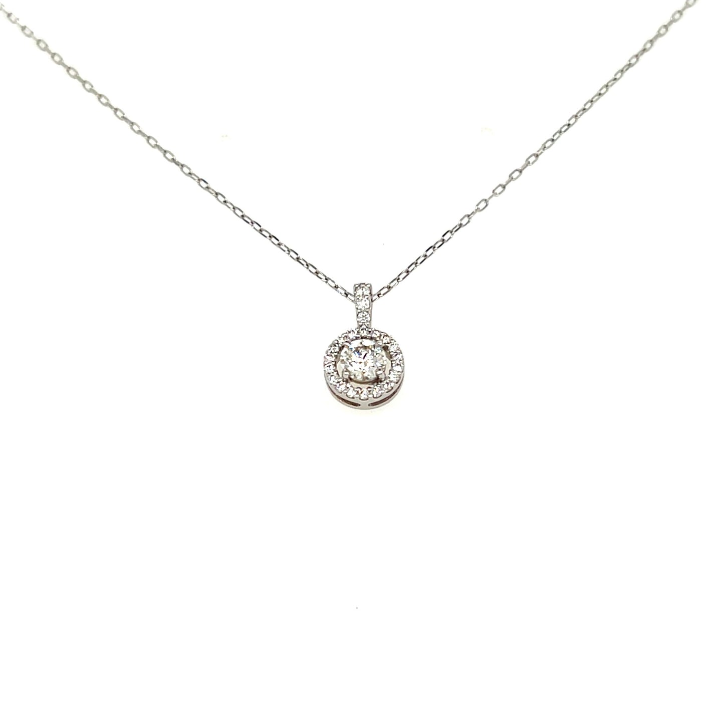 HC Round Pendant Necklace 0.23/0.1ct - JMW Jewelry Wholesale
