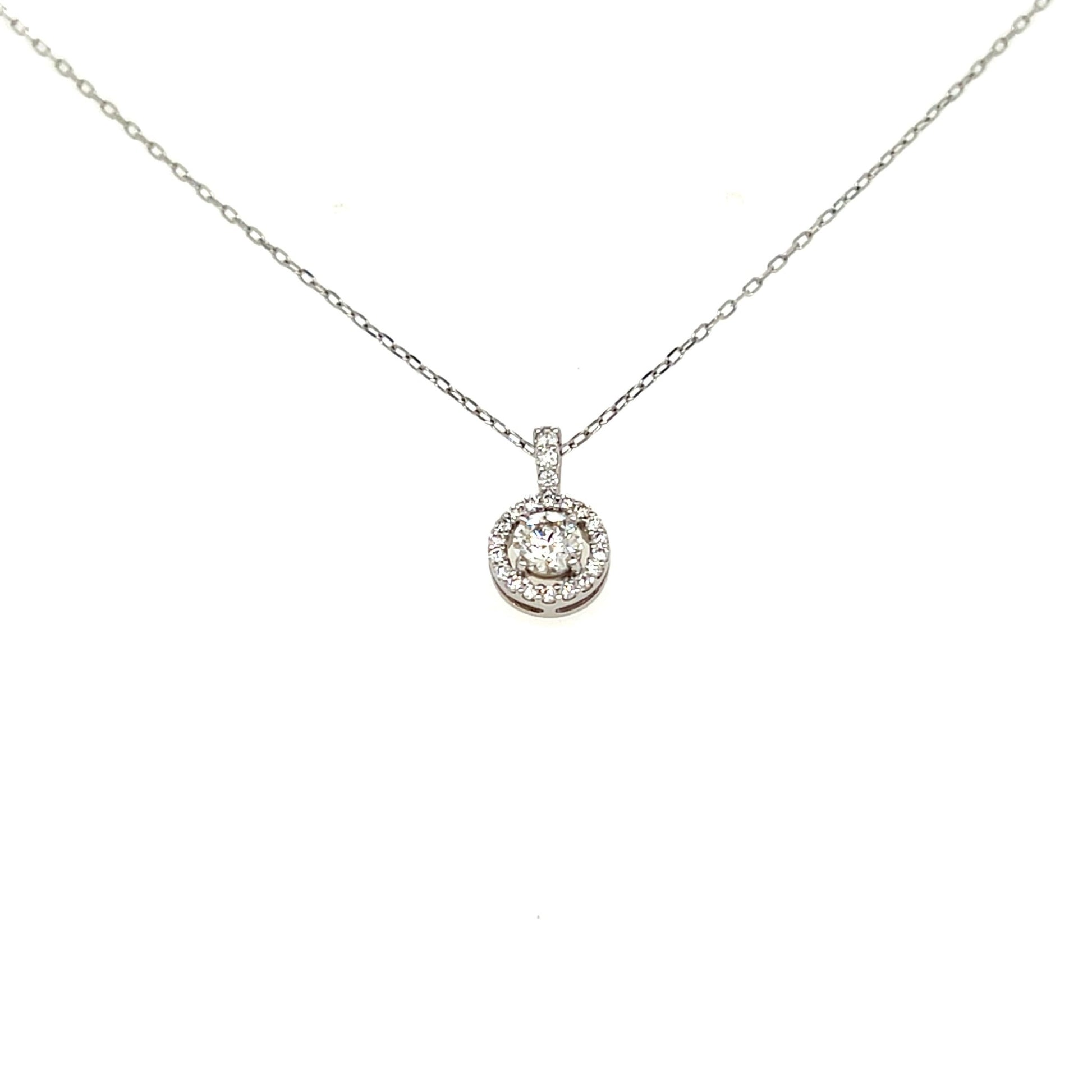 HC Round Pendant Necklace 0.23/0.1ct - JMW Jewelry Wholesale