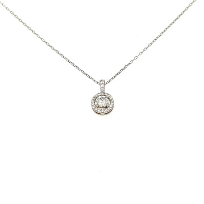 HC Round Pendant Necklace 0.23/0.1ct - JMW Jewelry Wholesale