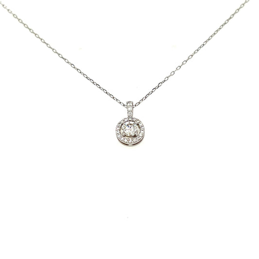 HC Round Pendant Necklace 0.23/0.1ct - JMW Jewelry Wholesale